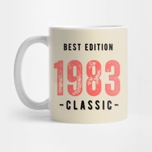 Vintage Birthday Year 1983 Black Mug